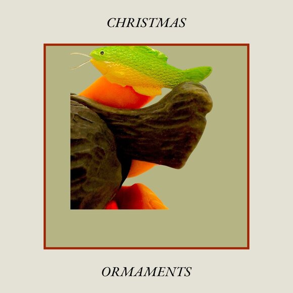 Vintage Hand-Painted Animated Bear Christmas Ornament With Fish - Picture 8 of 12